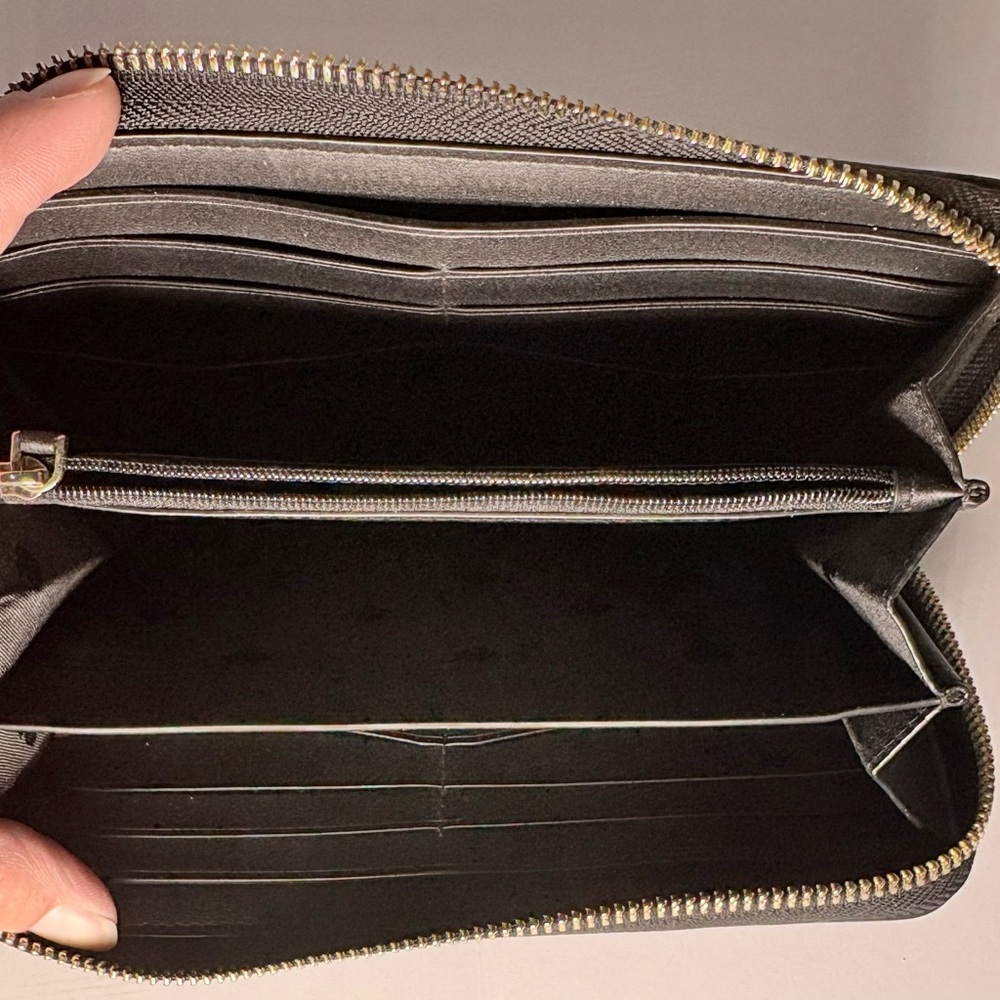 kate spade black zip-around Saffiano leather wallet - Picture 7 of 14